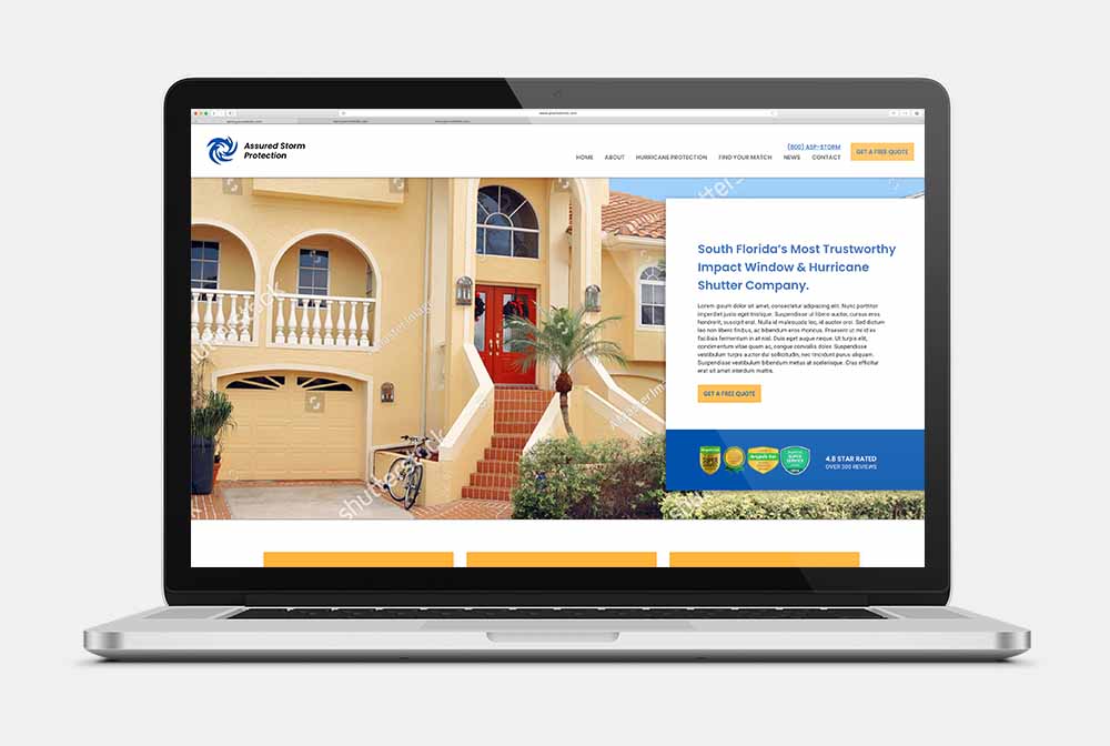 Assured Storm Protection website redesign
